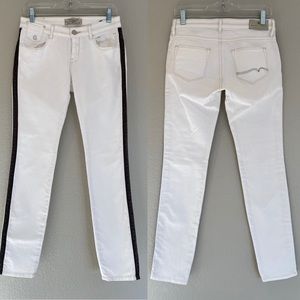 MAISON SCOTCH Amsterdams Le PARISIENNE White Straight Velvet Trim Size 27/32
